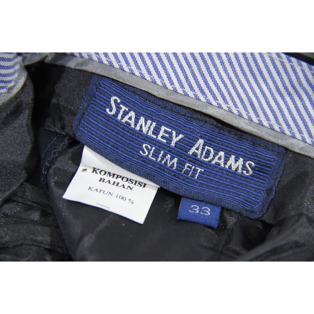 COD Celana Panjang Chino Pria Slimfit Stanley Adams Biru Navy Polos 100% Original Brand