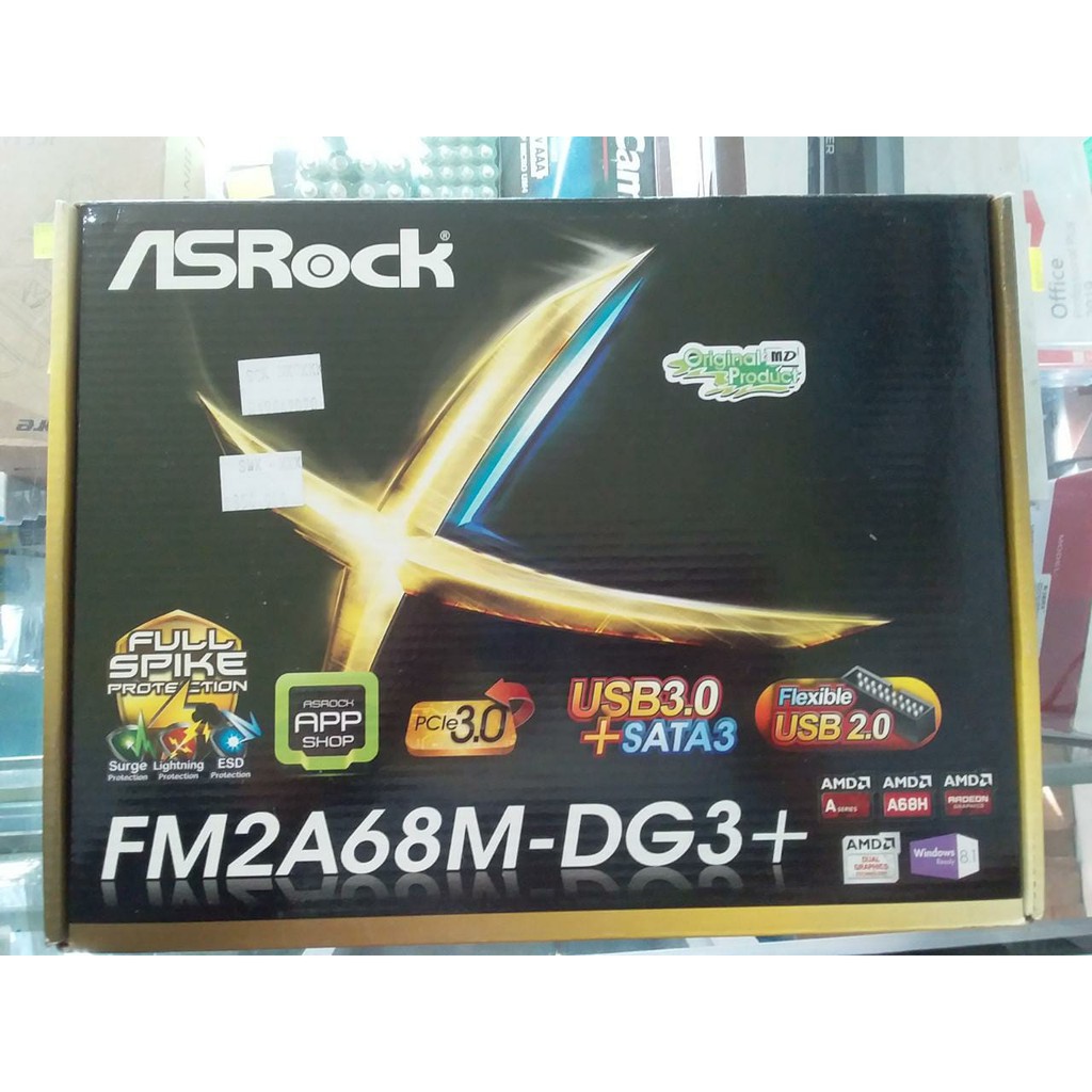 Motherboard AMD ASROCK FM2A68M-DG3+ (Fm2+,AMD A68H,DDR3) Garansi Resmi