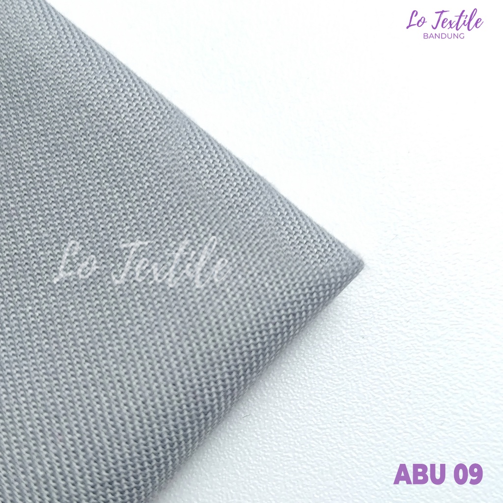 Kain Katun Toyobo Fodu Premium 0.5 Meter (Seri 1) - Bahan Katun Podu Cotton Koko Gamis Meteran-Abu Silver - 09