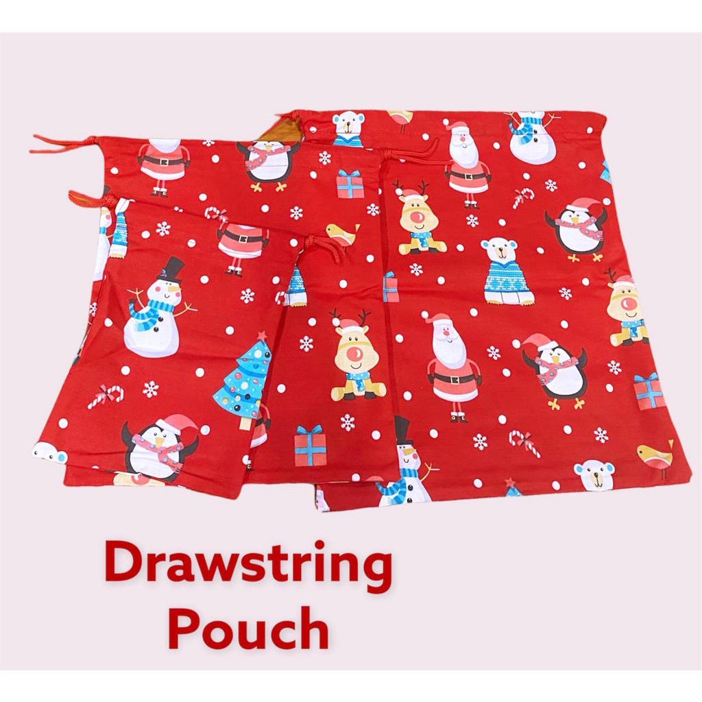 Fawn'G Handmade - Drawstring POUCH Serut Natal / kantong Serut Natal