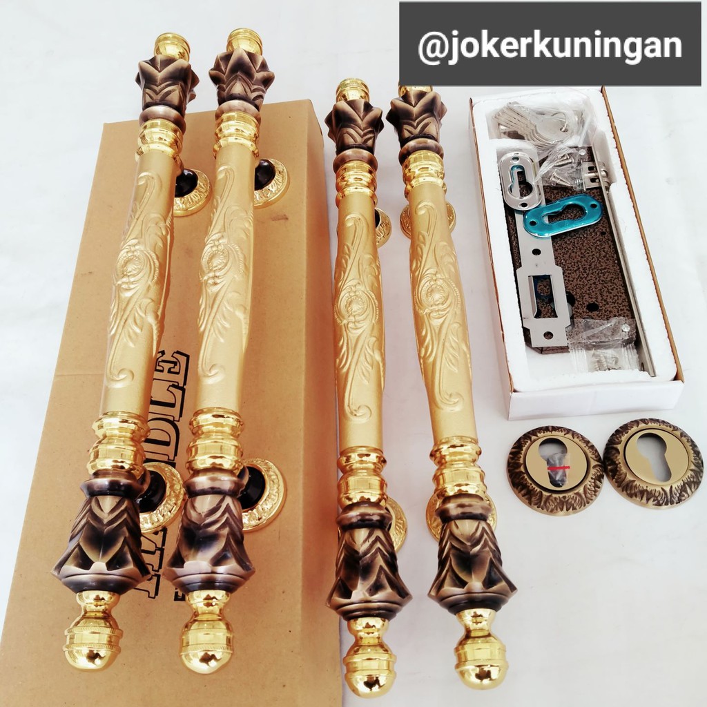 Jual Handle Pintu Rumah Gagang Pintu Rumah Motif Nanas Ukir Gp Paket