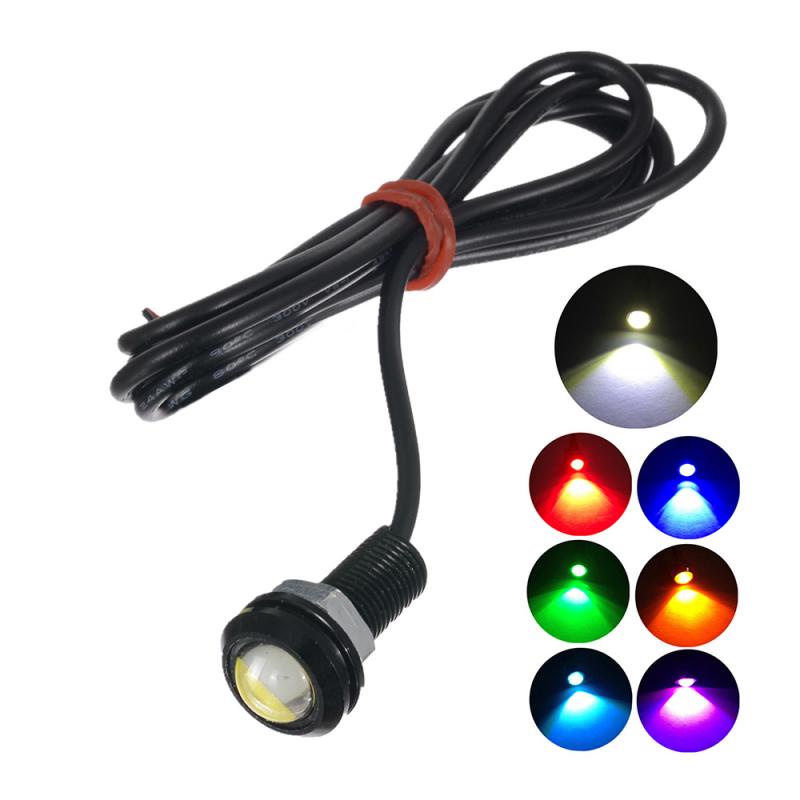 Lampu LED Eagle Eye 12V 18MM Warna Kuning Amber Biru Putih Merah Untuk DRL Mobil Motor