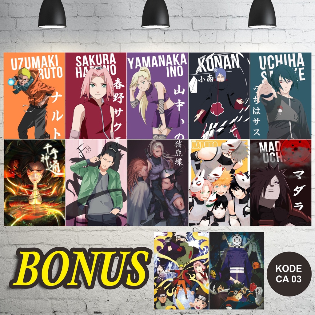 POSTER ANIME Naruto | Hiasan Dinding Aesthetic 10 Poster + Bonus TERMURAH-5