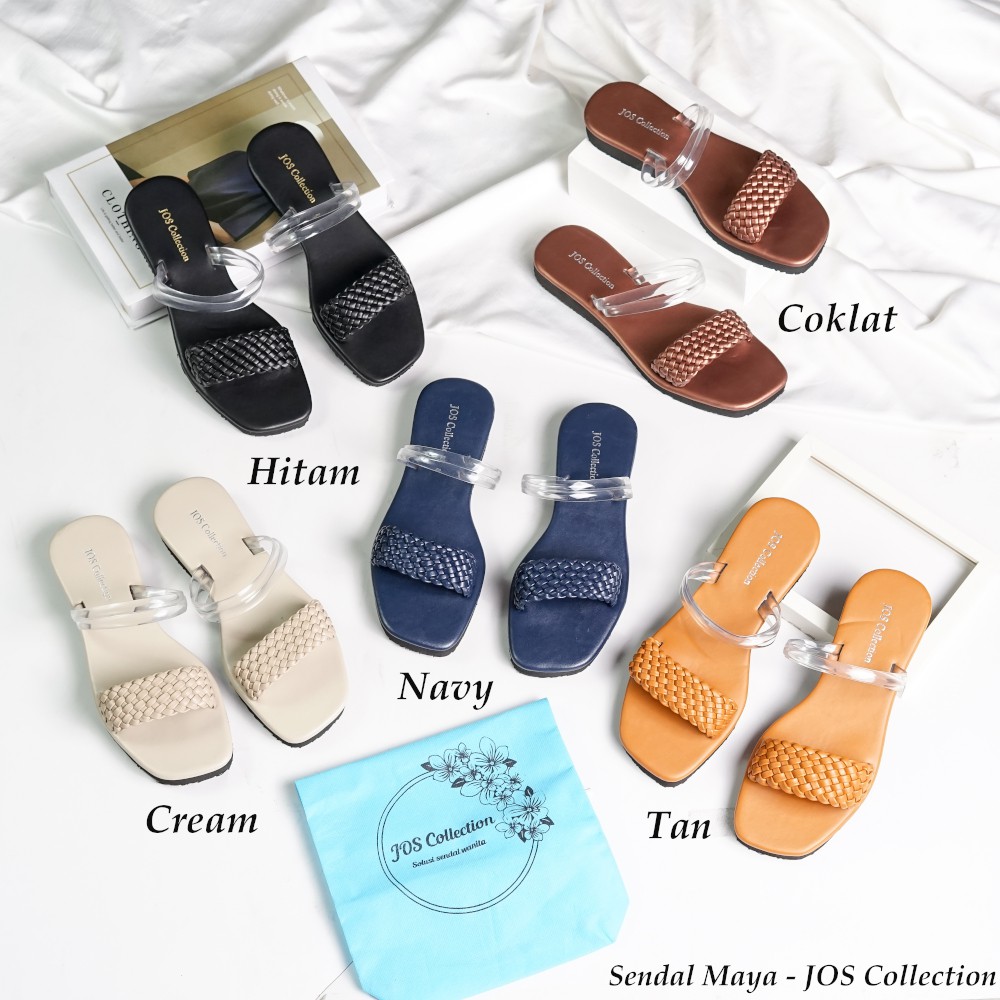 Sandal Wanita Model Slop Tali Mika - Maya by JOS Collection