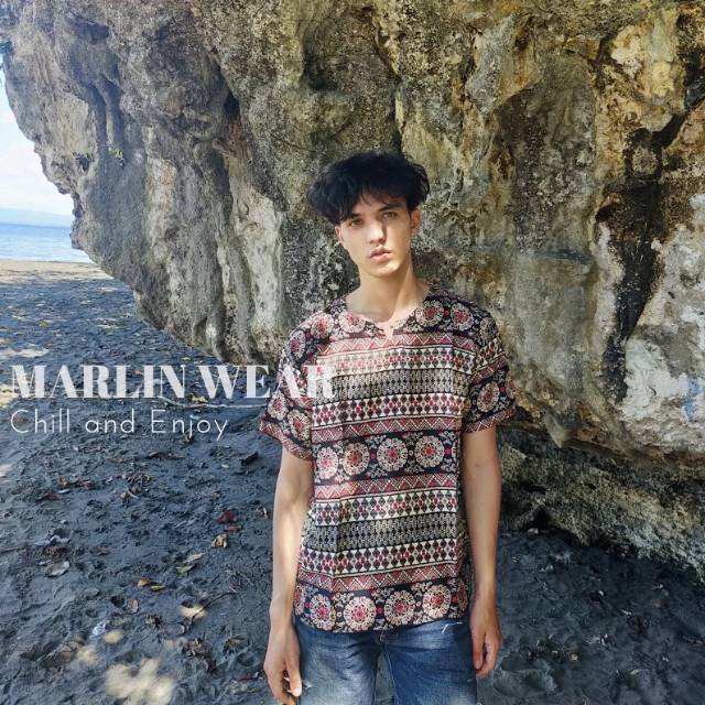  Baju pantai cowok  t shirt man carlot Shopee Indonesia