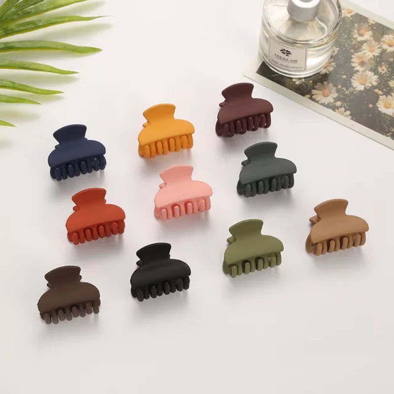 Jedai Doff 2.5cm Pilih Warna Jepit Rambut Matte Jepit Ponytail Hair Claw Clips Jepitan Rambut Asesoris Murah