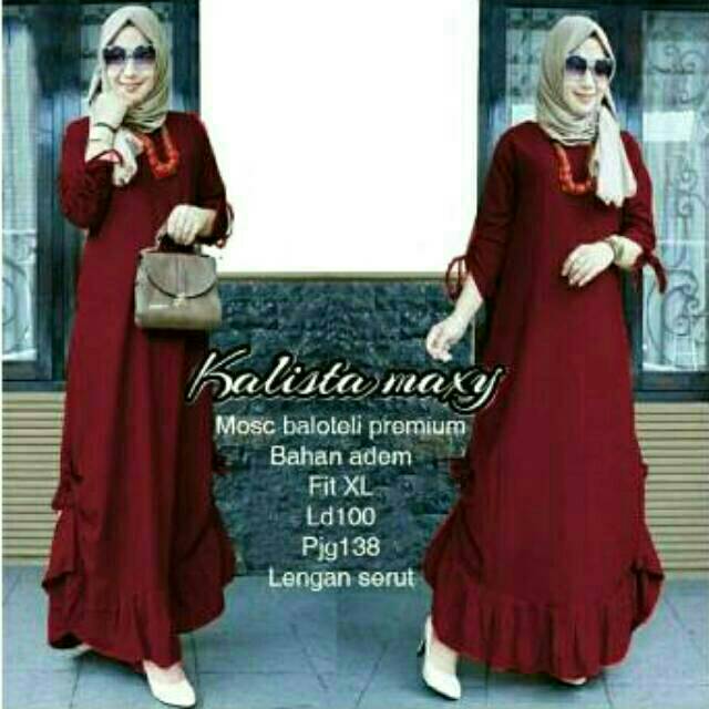 BIG SALE  KALISTA MAXY GAMIS KALISTA GROSIR GAMIS MURAH BAHAN BALOTELLI