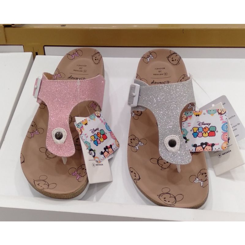 NEVADA X DISNEY Sandal Wanita Original Brand Matahari Motif Kartun Tsumtsum Gliter