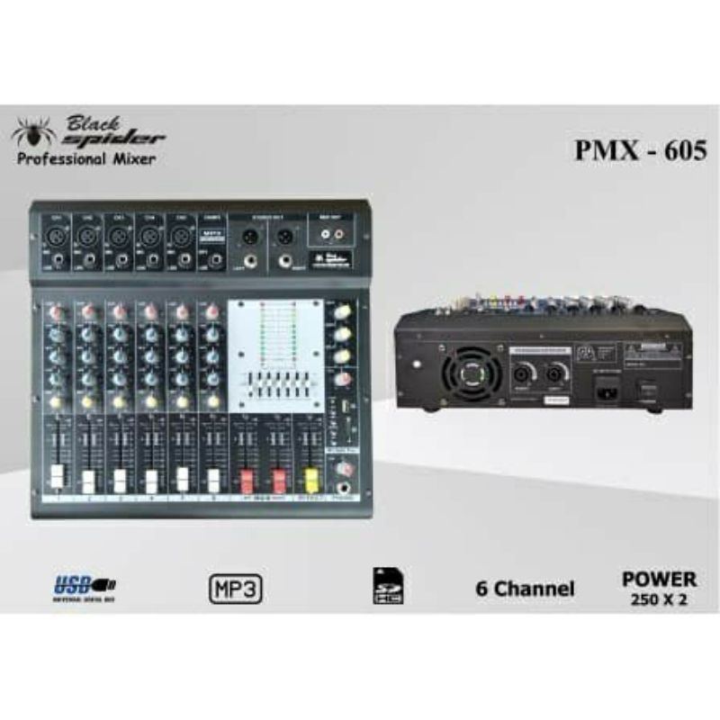 Power Mixer Blackspider Pmx605
