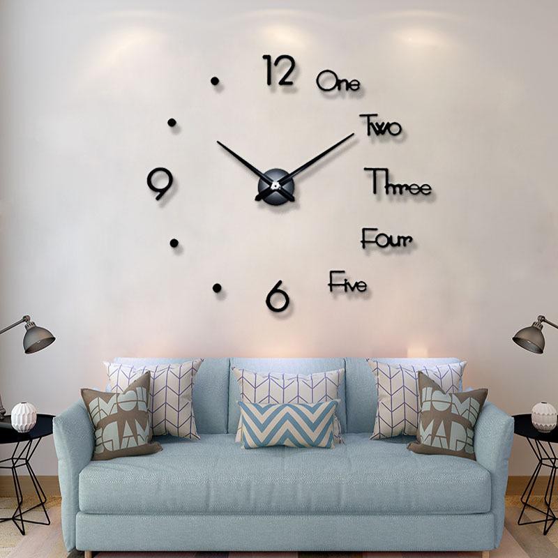 Diskon  Shop - J5076 Jam Dinding Besar DIY 3D /Jam DIY Diameter 40 / Jam Dinding Unik Dekorasi Rumah-3