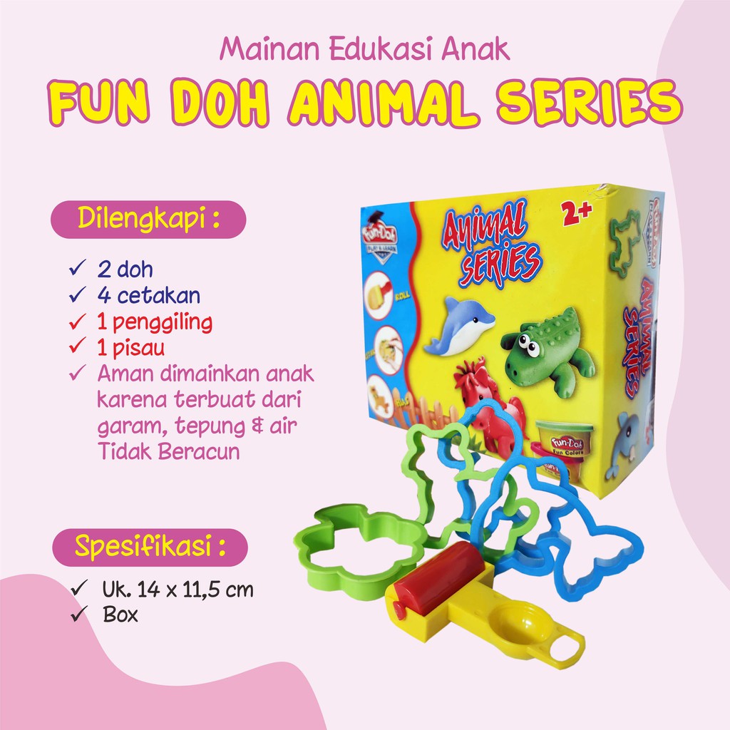 Mainan Edukasi Anak Muslim Apple Learning Quran e-book 4 bahasa 4in1 Piano Fun-Doh Animal Series-FUN DOH