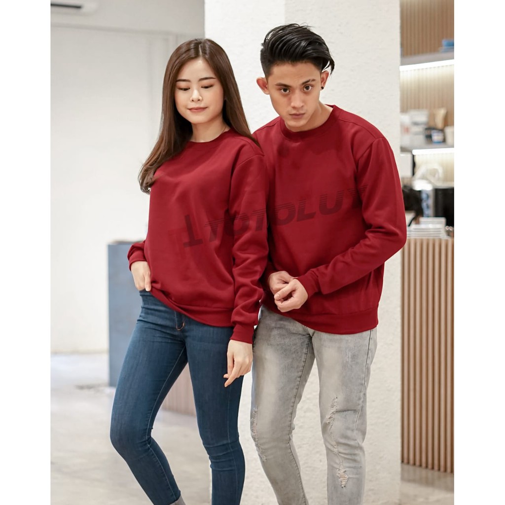 MUKZHOP - COUPLE SWEATER JUMPER / BASIC POLOS / TOTOLUY / MAROON