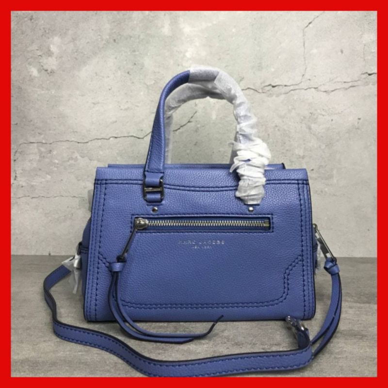 Jual Tas Wanita Marc Jacobs Mini Cruiser Satchel Bag Leather Color Coastal Blue. Branded Original