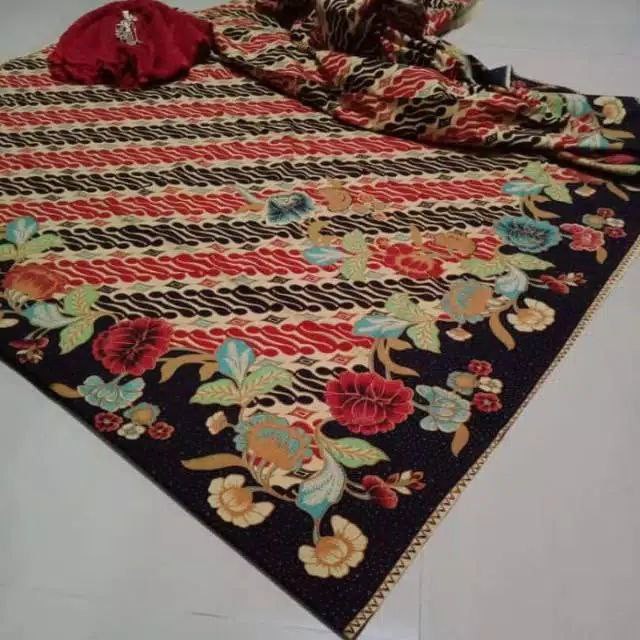 Kain Batik Solo Parang Bunga Merah