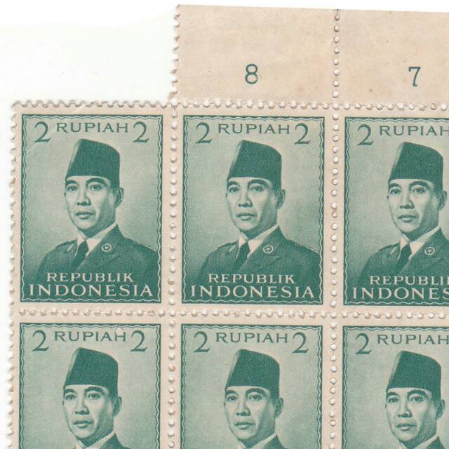 Materai Tempel Dua Rupiah Soekarno Materai Kuno 2 Rupiah