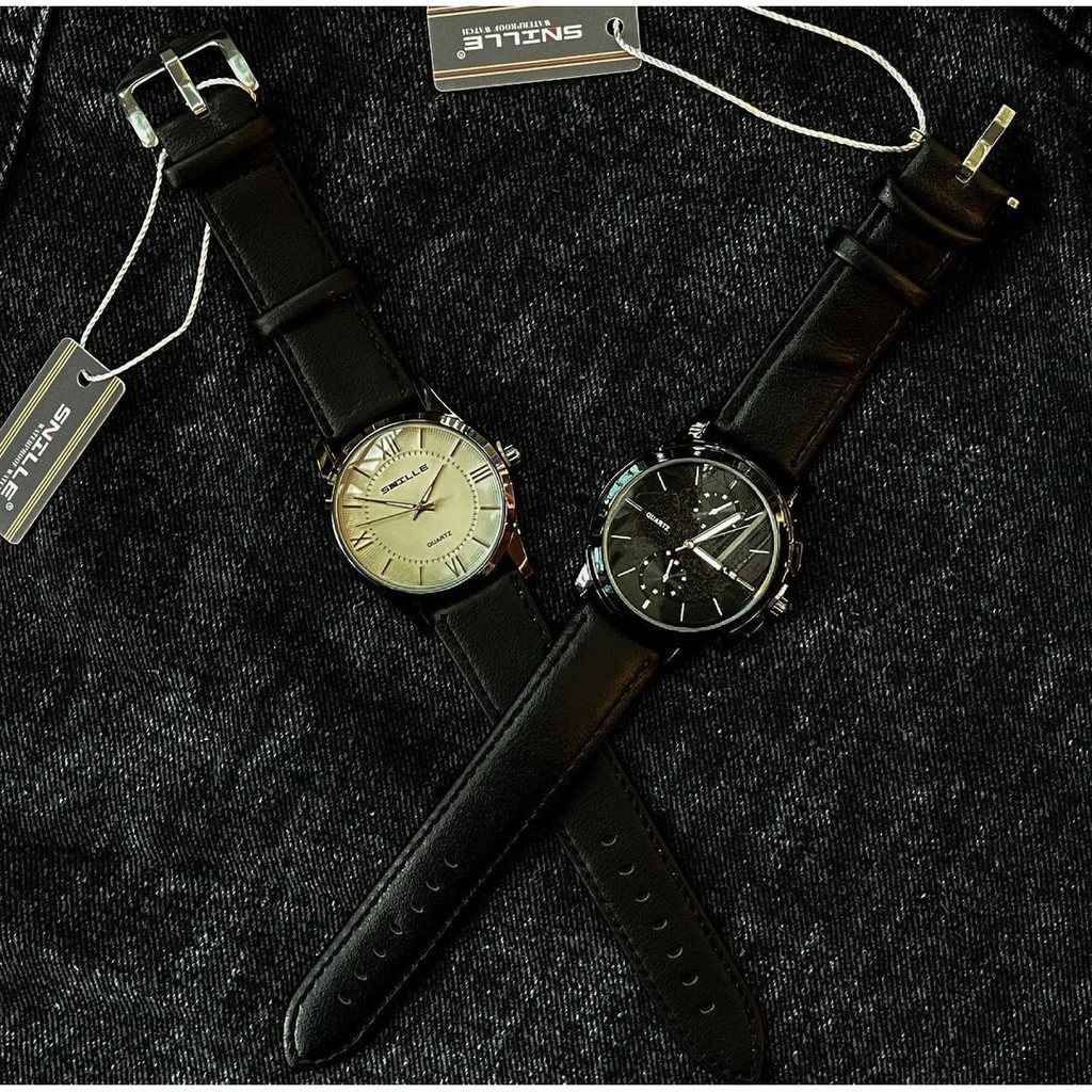 jam tangan SNILLE pria original gratis gelang dan kalung (dhon store)