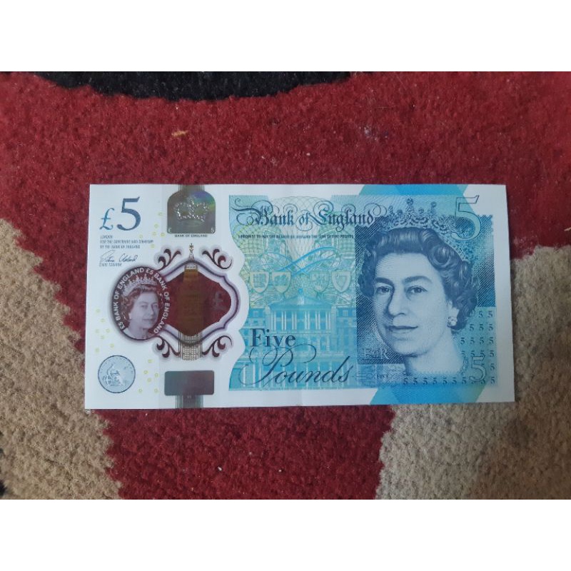 Poundsterling Inggris 5 Pound Puounsterling English Bukan Dollar Dolar Usd Sgd Euro Won Shopee Indonesia