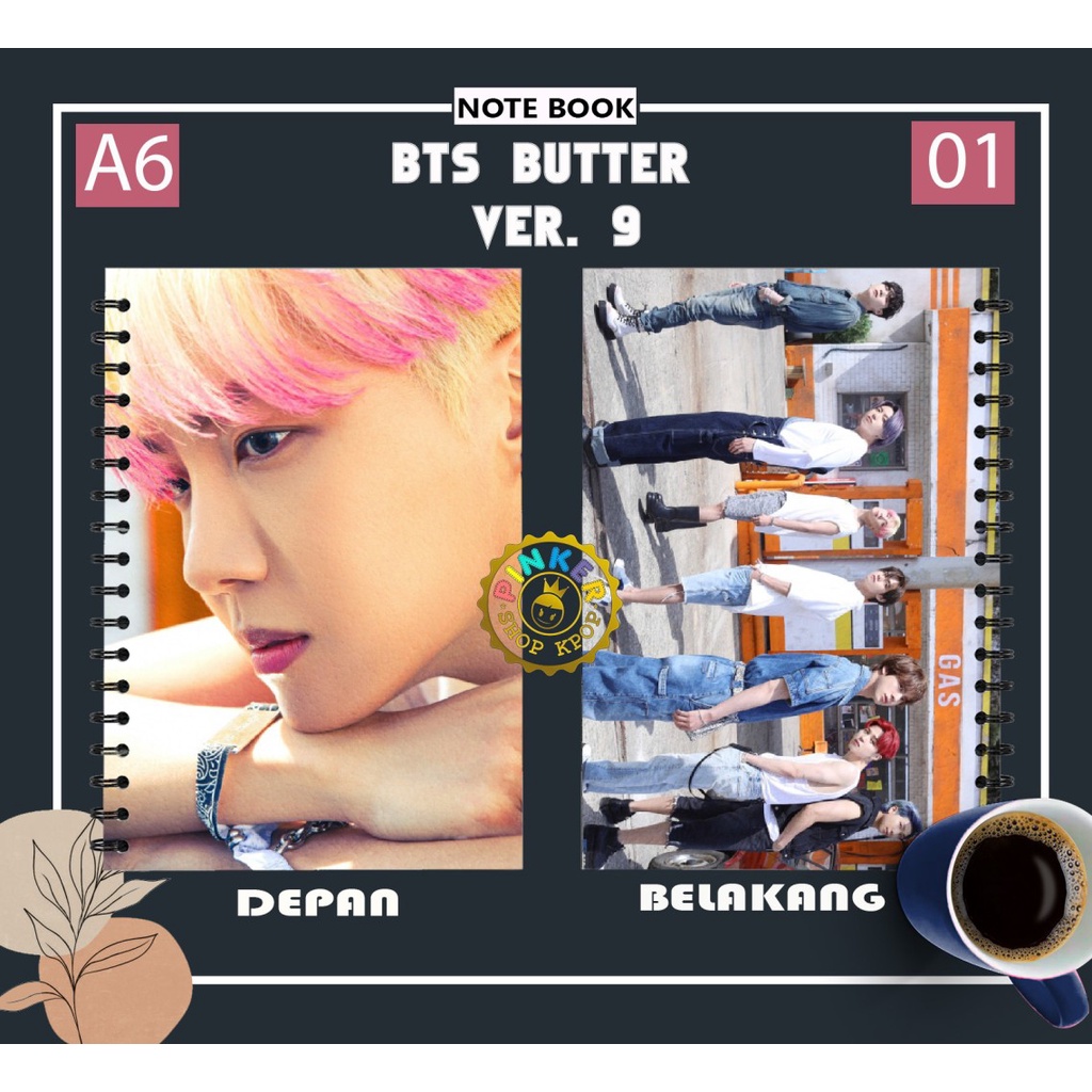 

Note A6 BTS BUTTER VER. 9 Buku Notes Notebook Kpop Murah