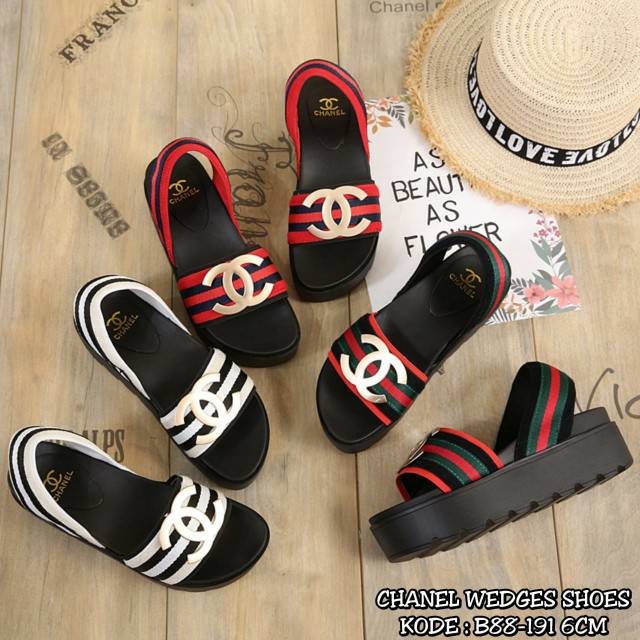 Sepatu CHANEL WEDGES SHOES B88-191