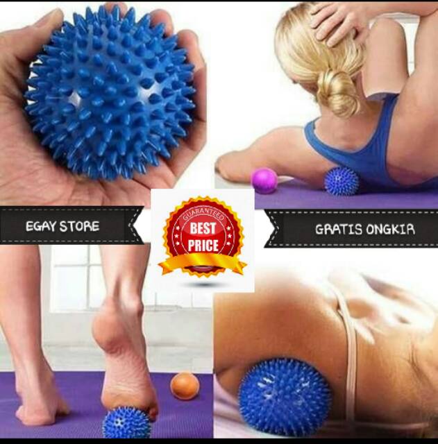 [BOLA TERAPI] BOLA DURI TERAPI KESEHATAN YOGA PIJAT AKUPUNTUR SPIKY MASSAGE BALL PVC 7.5cm - ERLARIS