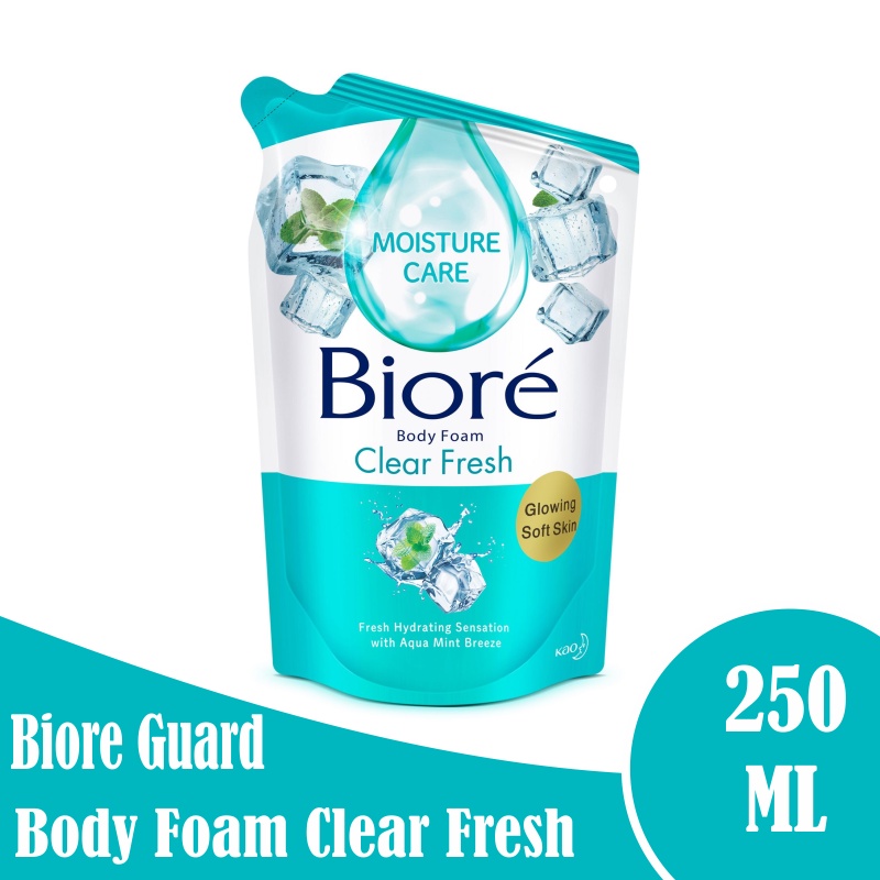 Biore Body Foam Clear Fresh 250ml (Sabun Mandi Cair Isi Ulang)