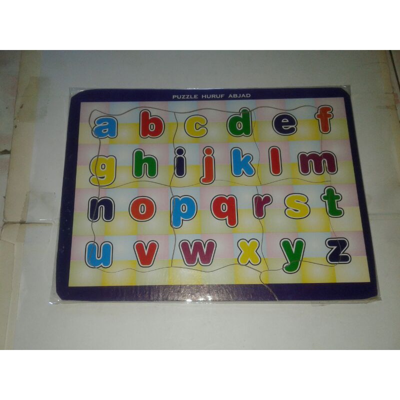 Puzzle kayu huruf kecil a sd z