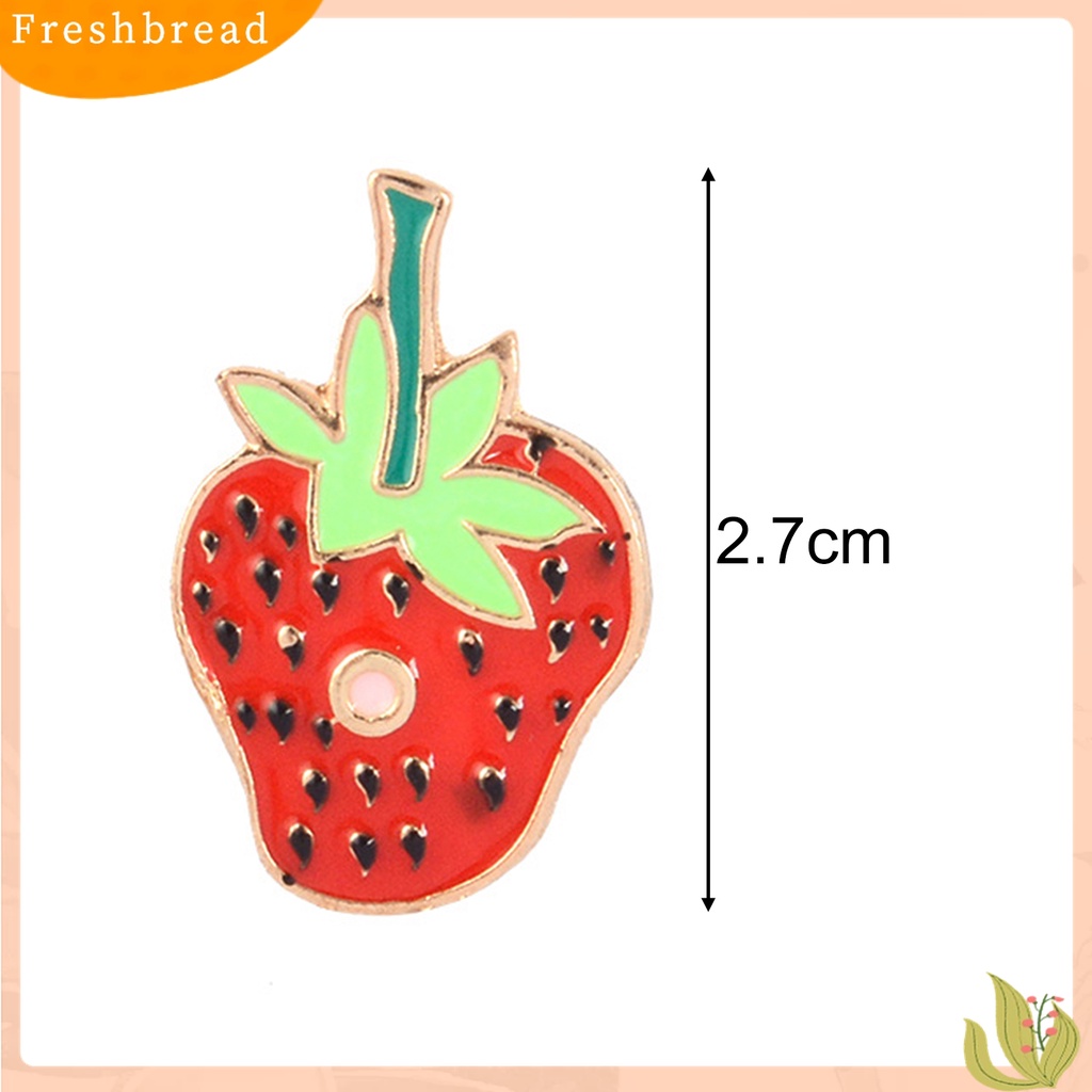 [ TERLARIS]Brooch Pin Strawberry Shape Portable Unisex Funny Enamel Brooch Pin Set for Daily Life