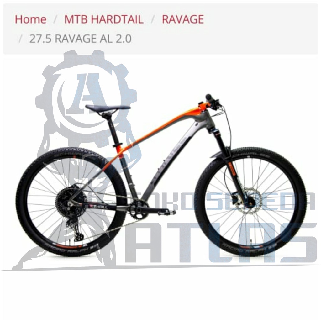 Sepeda MTB 27.5 THRILL RAVAGE 2.0 Sepeda Gunung ukuran L