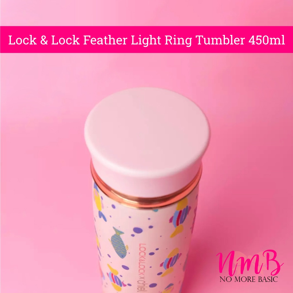 Lock &amp; Lock Feather Light Ring Tumbler 450ml Termos Air Vacum Original Lock and Lock