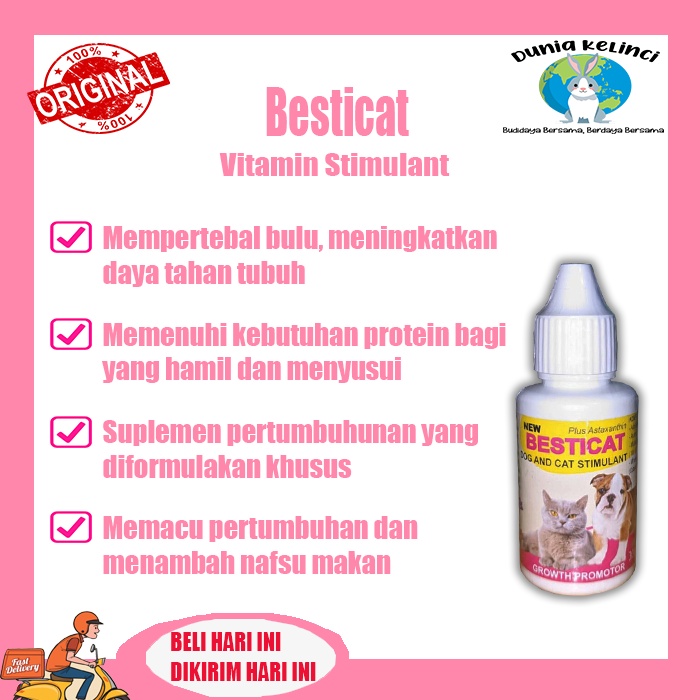 Vitamin Kucing BESTICAT Mempertebal Bulu Menambah Nafsu Makan