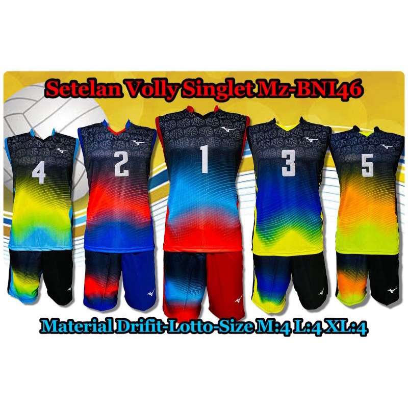 Setelan Voli / Singlet Setelan Voli / Kaos Singlet Voli Isi 12 Setelan / Singlet Setelan Voli