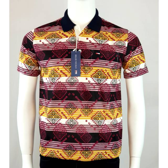 MN-85 | Miller Neuman Kaos Kerah Motif Bapak  Kaos Pria