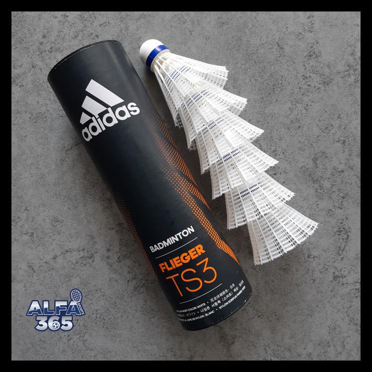 ORI Shuttlecock Adidas Flieger TS3 Medium Speed Nylon Isi 6 - Cock Plastik