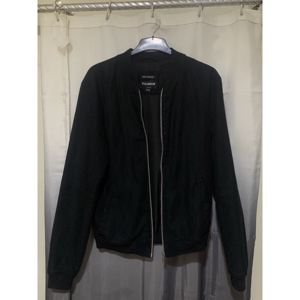 jaket suede pull and bear