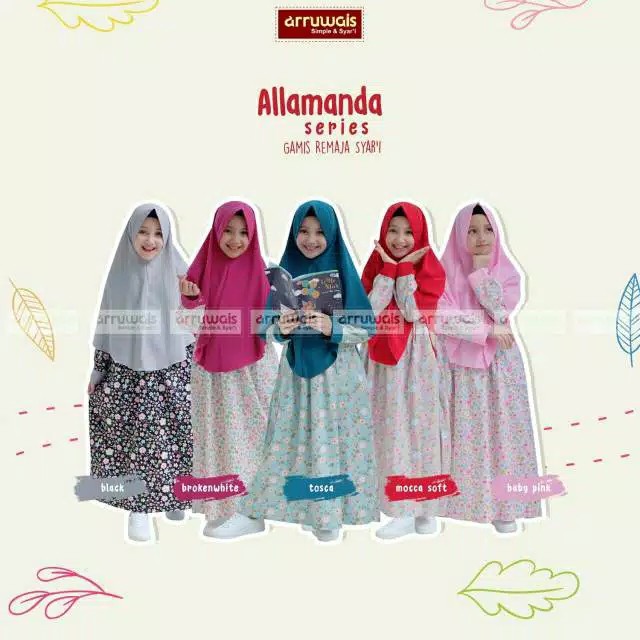 Baju Gamis Remaja Arruwais Allamanda FREE Cadar
