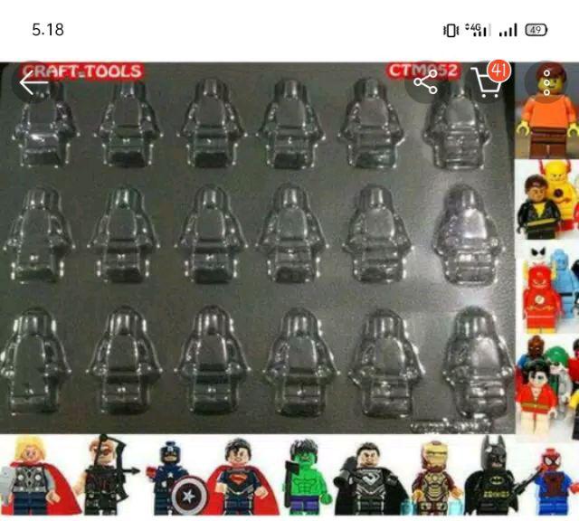 Cetakan Coklat Lego Robot Anak Ctm052