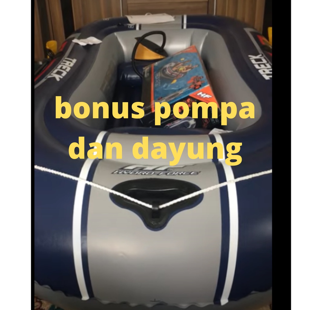 Perahu Karet 3 Orang SNI Bestway 61068 Hydro Force Raft Treck X2 Set