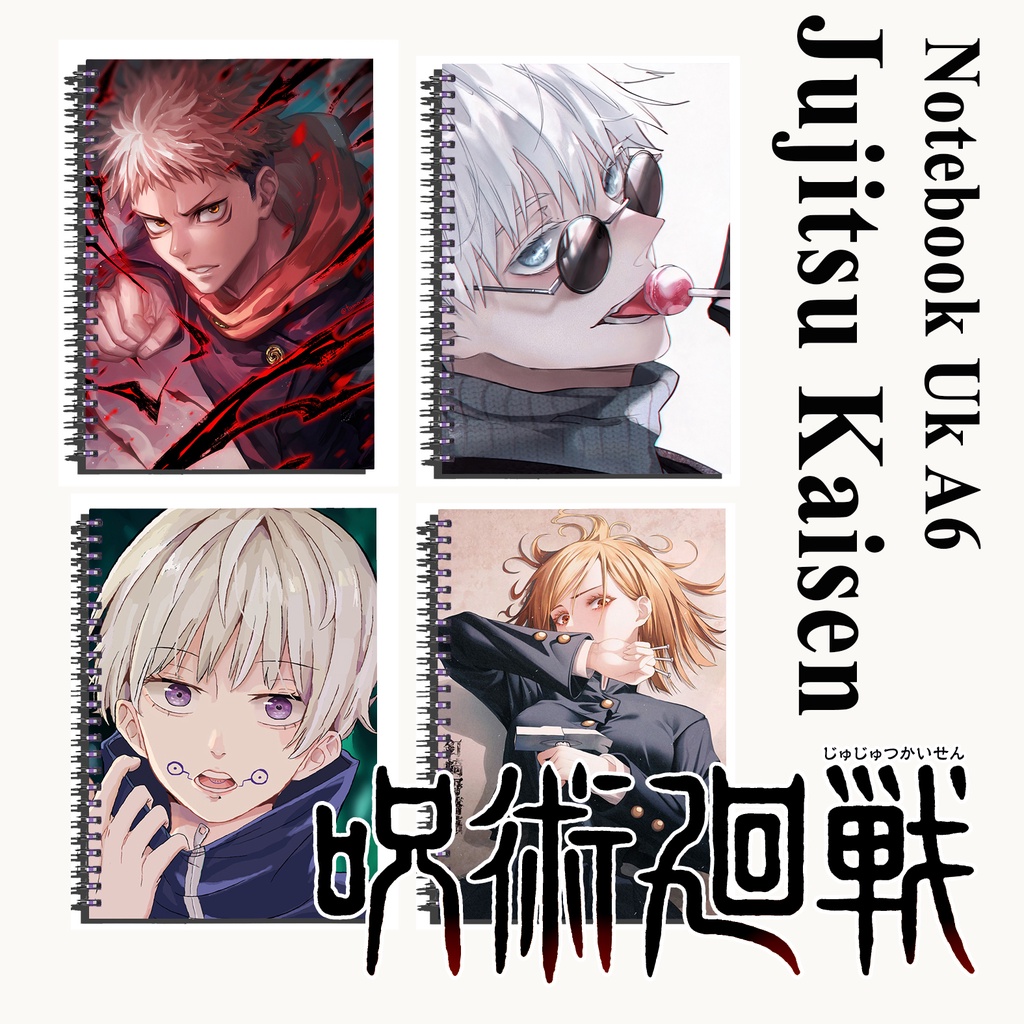

note book / buku catatan / notes anime jujitsu kaisen uk a6 full colour murah