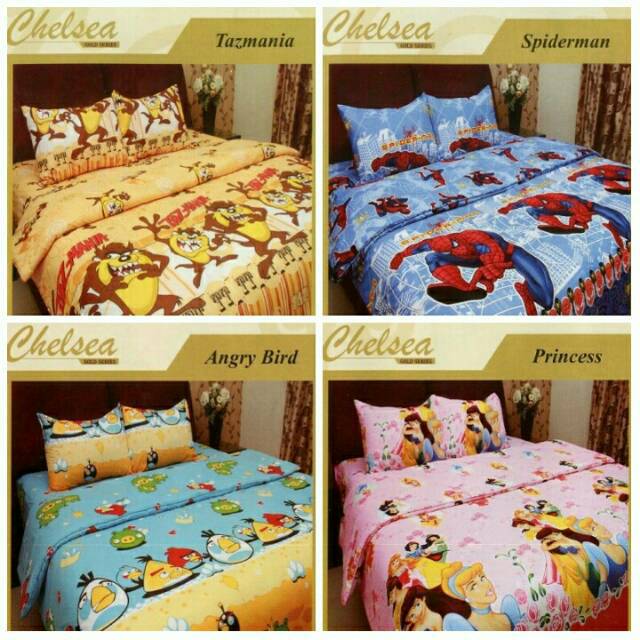 SPREI CHELSEA SPIDERMAN, TAZMANIA, ANGRY BIRD