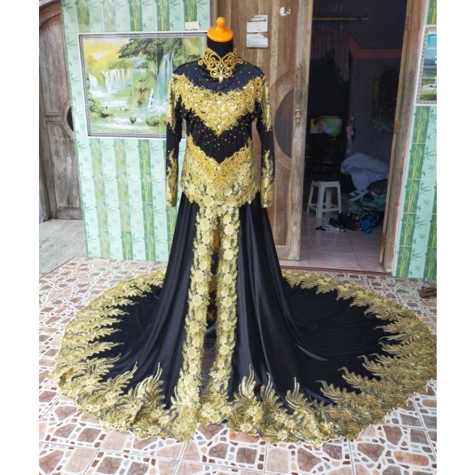 Kebaya bludru pengantin/kebaya wedding/kebaya cantik