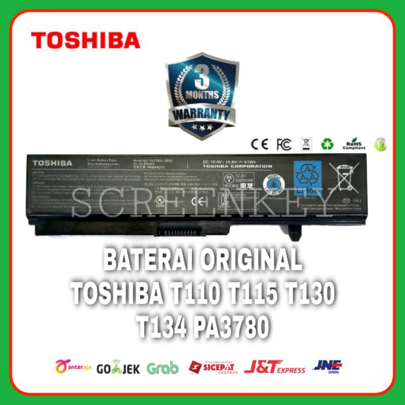 Baterai Batrai Toshiba Satellite T111 T112 T130 T131 T132 T133 T115 Portege T130 T131 T132 T133