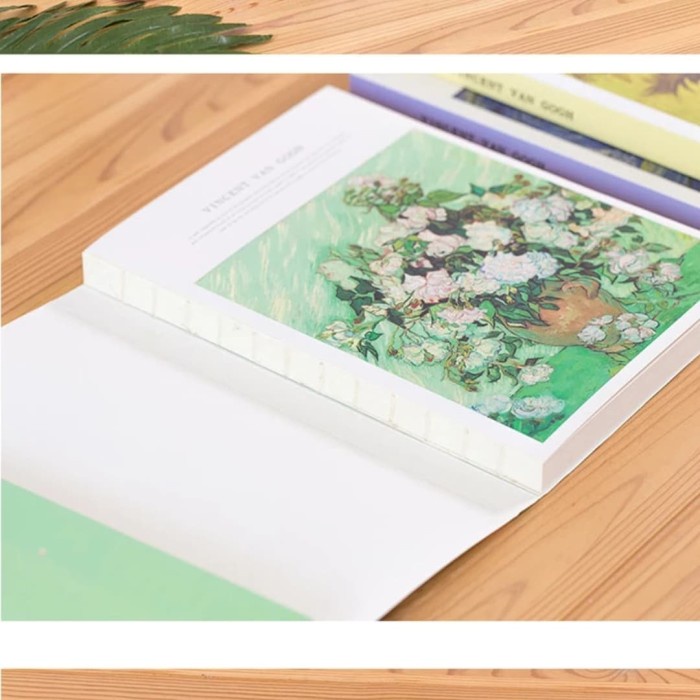 

(BISA COD) 520 soft cover sketch book B5 (van gogh cover) - Hijau