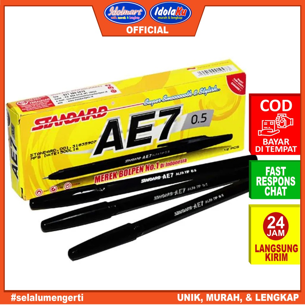 

IDOLMART Pen Pena Pulpen Bolpen Standard AE7 Balpoin Standar AE7 - Karawang