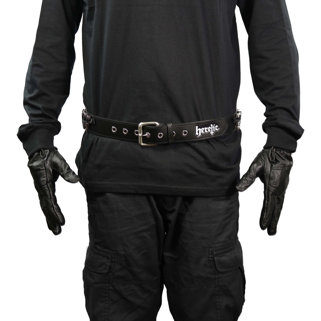 Heretic -  Bullet Leather Belt / Sabuk Peluru Kulit - Mayhem