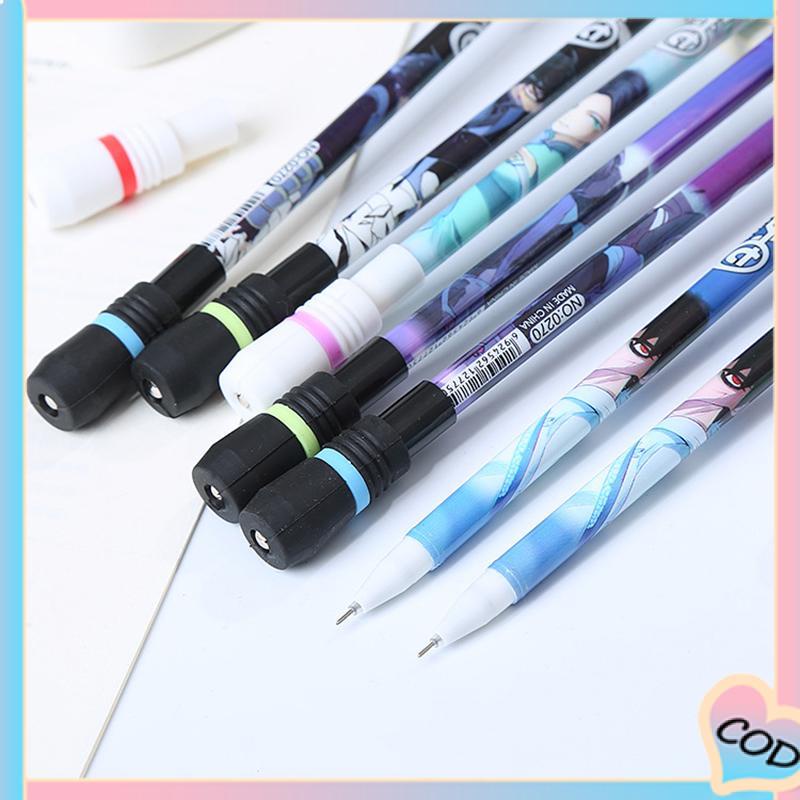 COD❤️ Anime Rotary Decompression Pen Siswa Dewasa Kompetisi Pena yang Dapat Ditulis-A.one