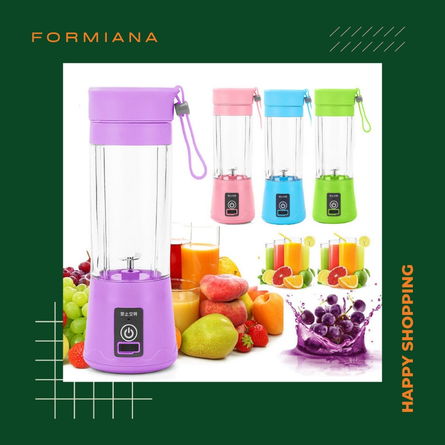 FM - Blender Portable USB Mini Rechargeable Shake and Take - Random warna Serbaguna Multifungsi