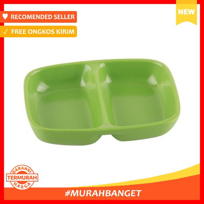 PIRING & MANGKOK SAJI - PIRING SAMBAL SEKAT 2 HIJAU MELAMINE GLORI 332 - PERALATAN MAKAN