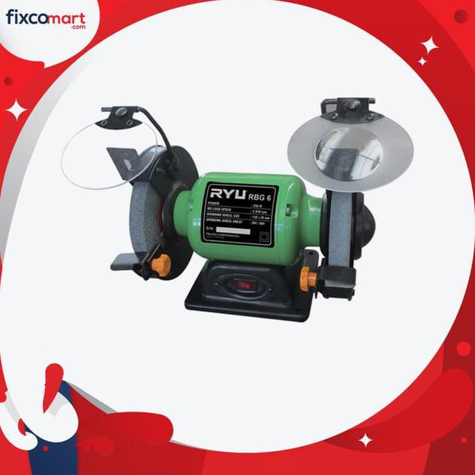 -READY- MESIN GERINDA DUDUK 6 INCH / RYU RBG 6 / GURINDA DUDUK / BENCH GRINDER