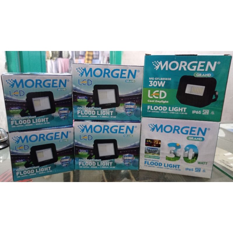Lampu led sorot/tembak morgen 30 watt flood light