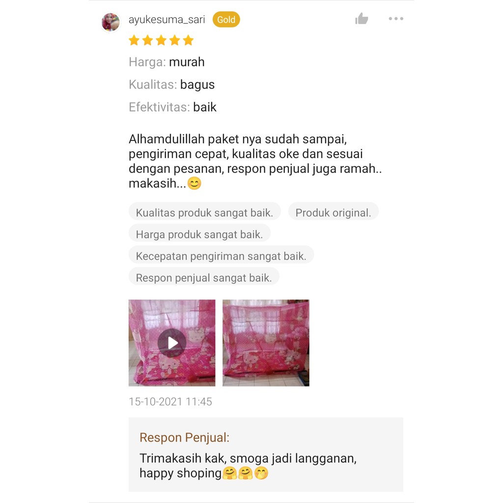 klambu karakter hello kitty termurah BEST QUALITY